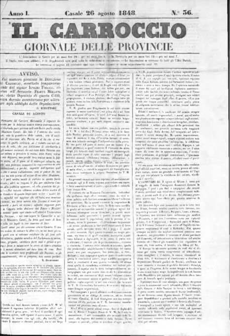 Il Carroccio - Edizione 36 del 26/08/1848